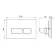Idaho Pneumatic Wall Hung Toilet Frame and Concealed Cistern with Matt Black Flush Plate - Square Buttons