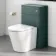 Detroit Cable Operated Concealed Cistern With Brushed Brass Round Push Button Dia.48mm
