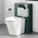 Arizona Pneumatic Concealed Cistern With Matt Black Round Push Button
