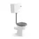 Hudson Traditional Low-Level Toilet With Dove Grey Seat & Pedestal Basin - Double Tap Hole