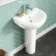 Denver Rimless Close Coupled Toilet & Pedestal Basin Set