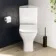 Atlanta Close Coupled Corner Toilet With Soft Close Slim Seat