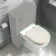 Kansas Traditional Rimless Back To Wall Toilet With Chalk White Wooden Seat