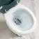 Hudson Traditional Toilet With Midnight Green Seat & Pedestal Basin Set - Double Tap Hole