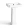 Hudson Traditional Close Coupled Toilet With Cashmere Pink Seat & Pedestal Basin - Single Tap Hole