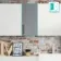 Harper Stone Grey Wall Hung Cabinet 600x300mm - Black Accents