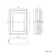 Dove Grey Mirror Cabinet 700x500mm - Brushed Brass Accents