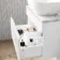 Trent Gloss White Wall Hung Drawer with Marble Top 600mm - Excludes Counter Top Basin