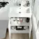Trent Gloss White Basin Vanity and Back To Wall Unit 1100mm - Right Handed