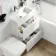 Trent Gloss White Combination Basin Drawer and Atlanta Toilet 1100mm - Right Handed