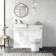 Harper Gloss White Back To Wall Unit 500mm and Miami Toilet