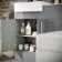 Harper Stone Grey Basin Vanity with Marble Top & Back To Wall Unit 1000mm