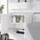 Foster Gloss White Basin Vanity With Back To Wall Unit 1200mm - Left Handed