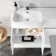Foster Gloss White Basin Vanity With Back To Wall Unit 1200mm - Left Handed