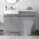 Foster Stone Grey Basin Vanity With Back To Wall Unit 1200mm - Left Handed