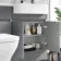 Foster Stone Grey Combination Vanity Basin and Atlanta Toilet 1200mm - Right Handed
