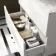 Austin Gloss White Counter Top Drawer with Marble Top 800mm - Excludes Counter Top Basin