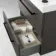 Elba Graphite Grey Wall Hung Basin Drawer Vanity 600mm - Black Accents