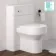 Curved Gloss White Slimline Back To Wall Unit and Denver Toilet