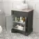 Lucia Graphite Grey Vanity with Oak Effect Top & Round Counter Top Basin 640mm