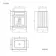 Lucia Inky Blue Vanity with Marble Top & Curved Counter Top Basin 640mm