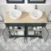 Lucia Inky Blue Double Vanity with Oak Effect Top & Round Counter Top Basin 1200mm