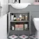 Quartz Stone Grey Combination Vanity Basin and Seattle Toilet 1050mm - Black Accents