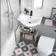 Quartz Stone Grey Combination Vanity Basin and Denver Toilet 1050mm - Black Accents