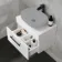 Avon Gloss White Wall Hung Counter Top Vanity 600mm - Black Accents