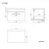 Avon Gloss White Wall Hung Counter Top Vanity 600mm - Black Accents