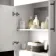 Avon Gloss White Vanity with Marble Top & Curved Counter Top Basin 600mm - Black Accents