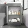 Avon Stone Grey Basin Vanity and Back To Wall Unit 1000mm - Black Accents