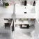 Harper Gloss White Combination Vanity Basin and Atlanta Toilet 1500mm - Black Accents