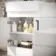 Harper Gloss White Basin Vanity with Marble Top & Back To Wall Unit 1200mm - Black Accents