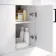 Harper Gloss White Combination Vanity Basin with Marble Top 1500mm - Black Accents