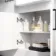 Harper Gloss White Combination Vanity Basin with Marble Top & Miami Toilet 1500mm - Black Accents