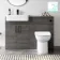 Harper Charcoal Elm Combination Vanity Basin and Aruba Toilet 1200mm - Black Accents