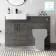 Harper Charcoal Elm Basin Vanity with Marble Top & Back To Wall Unit 1200mm - Black Accents