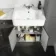Monaco Graphite Grey Combination Vanity Basin with Marble Top and Seattle Toilet 1500mm