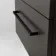 Elba Graphite Grey Double Wall Hung Drawer Vanity with Marble Top & Curved Counter Top Basin 1200mm - Black Accents