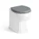 Monaco Dove Grey Combination Vanity Traditional Basin with Marble Top & Hudson Toilet with Wooden Seat 1500mm