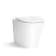 Avon Gloss White Combination Basin Drawer and Boston Toilet 1100mm - Black Accents - Left Handed