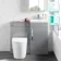 Avon Stone Grey Combination Vanity Basin and Boston Toilet 950mm