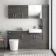 Harper Charcoal Elm Combination Vanity Basin with Marble Top & Boston Toilet 1500mm