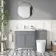 Bermuda Dove Grey Combination Vanity Basin and Boston Toilet 1300mm
