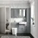 Monaco Dove Grey Combination Vanity Traditional Basin with Marble Top & Boston Toilet 1200mm