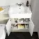 Monaco Chalk White Combination Vanity Basin with Marble Top & Boston Toilet 1200mm