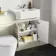 Monaco Chalk White Combination Vanity Traditional Basin with Marble Top & Boston Toilet 1200mm