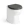 Monaco Graphite Grey Combination Vanity Basin and Hudson Toilet with Wooden Seat 1500mm