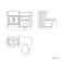 Monaco Graphite Grey Combination Vanity Traditional Basin and Hudson Toilet with Wooden Seat 1200mm